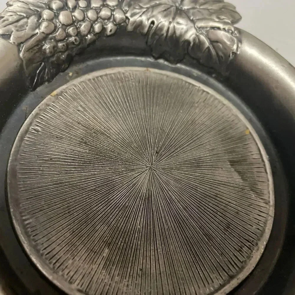 Pewter Wine Coaster & Cork‎ Holder 5 1/2” Wide x 6 1/8” Length x  1”High